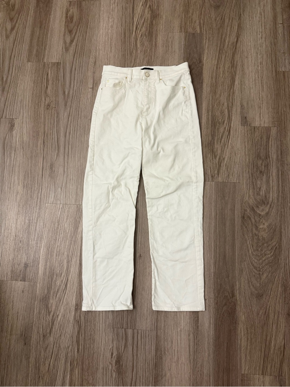 Ann Taylor High-Rise Straight Leg White Jeans - Size 6